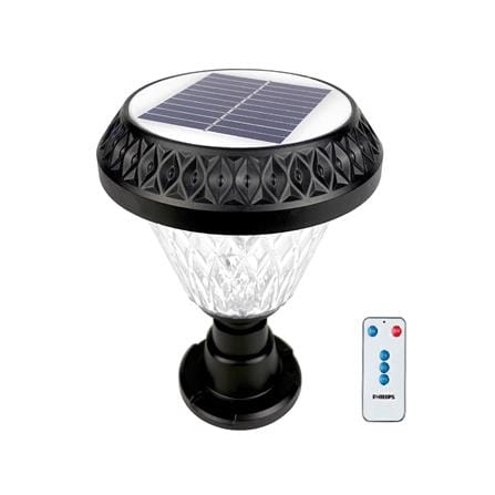 ไฟหัวเสา SOLAR PHILIPS BGC010 LED3/730 R GATE 2.1 วัตต์ WARM WHITE สีดำ