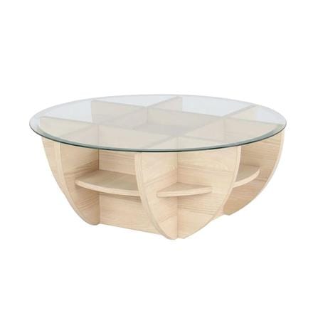 โต๊ะกลาง SB FURNITURE WAFFLE 90 ซม. สีโอ๊คอ่อน_0