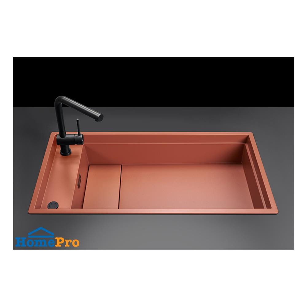ซิงค์ฝัง 1 หลุม METRIX DIALOGO-ST-K83 สีส้มอิฐ