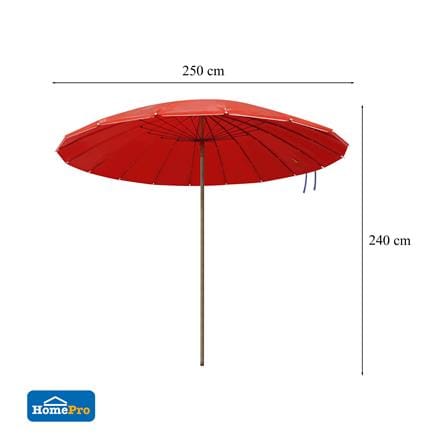 ร่มสนามกลม SPRING AM001 50X18 นิ้ว สีแดง_8
