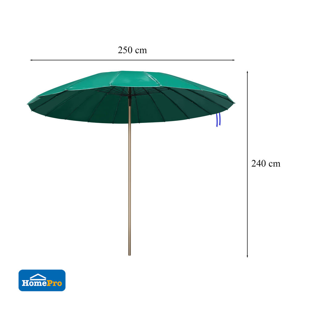ร่มสนามหนังทรงกลม SPRING 7900AM-002 50x18 นิ้ว สีเขียว