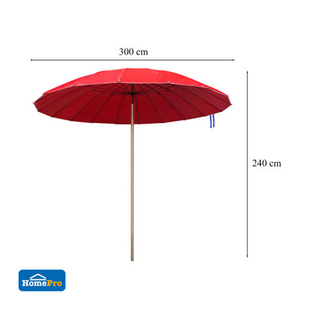 ร่มสนามหนังทรงกลม SPRING 7900AM-002 60x18 นิ้ว สีแดง_8