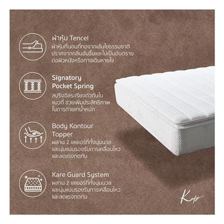 ที่นอนพ็อกเก็ตสปริง 3.5 ฟุต KOMFY รุ่น KLOUD KOSMO พร้อมชุดเครื่องนอน 5 ชิ้น_5