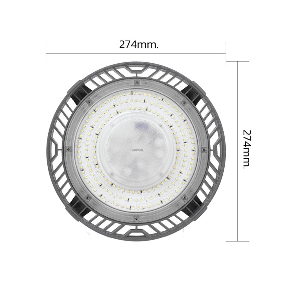 โคมไฮเบย์ LAMPTAN LED HIGH BAY UFO AERO 100 วัตต์ DAYLIGHT สีเทา