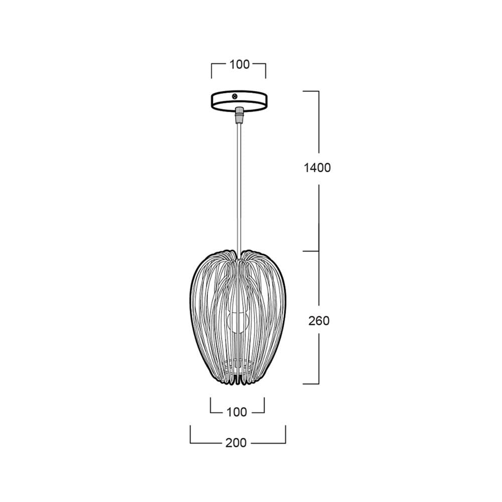 ไฟช่อ LUMAX MDL 01-02927 สีน้ำตาล/ดำ/ทอง 1 หัว