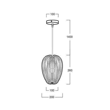 ไฟช่อ LUMAX MDL 01-02927 สีน้ำตาล/ดำ/ทอง 1 หัว_4