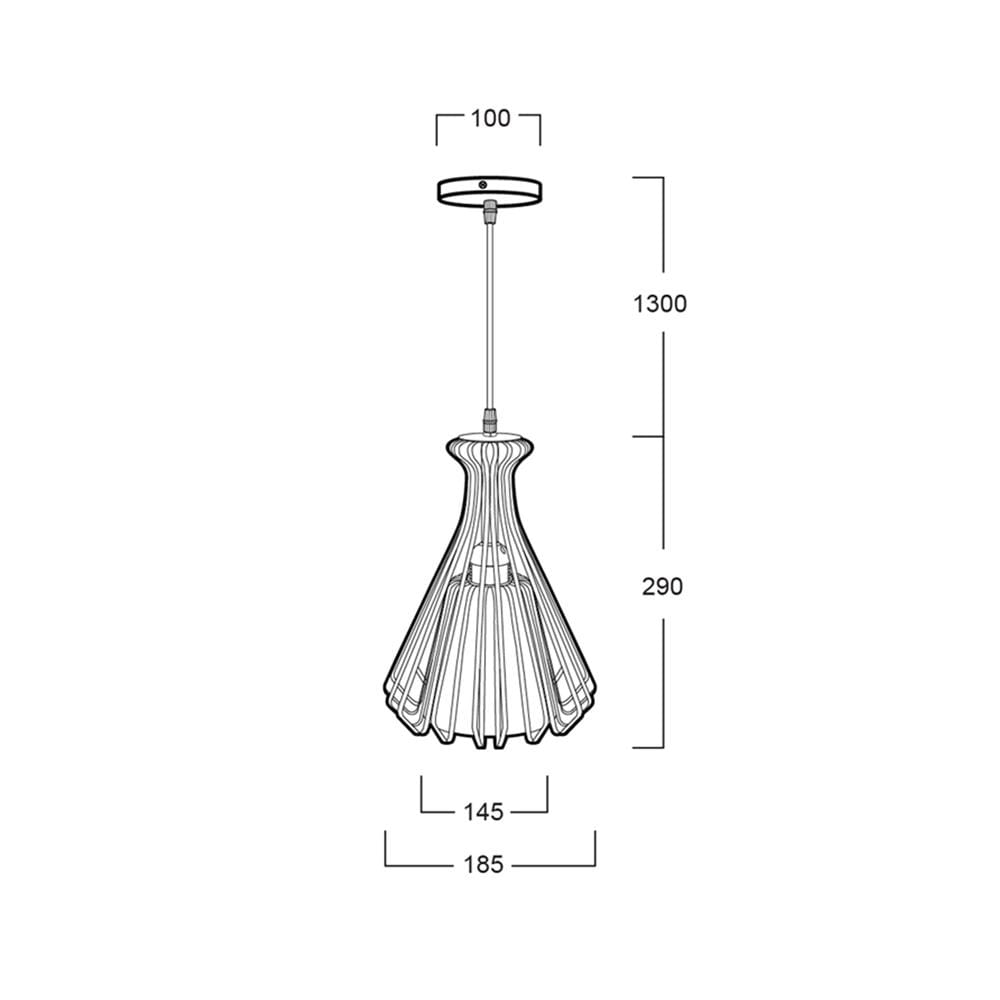 ไฟช่อ LUMAX MDL 01-02926 สีดำ/น้ำตาล 1 หัว