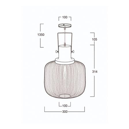 ไฟช่อ LUMAX MDL 01-02922 สีดำ 1 หัว_4