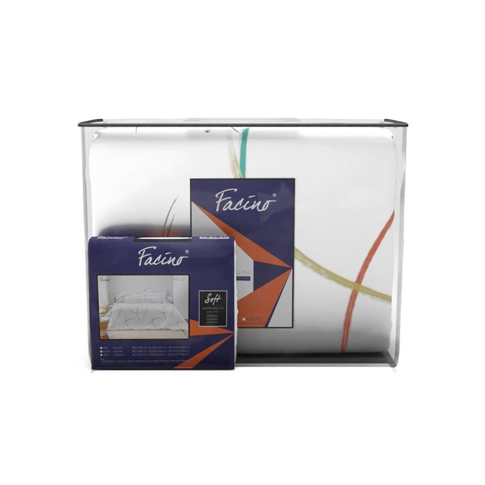 ชุดผ้าปูที่นอน 3.5 ฟุต 4 ชิ้น FACINO PRINT FA072