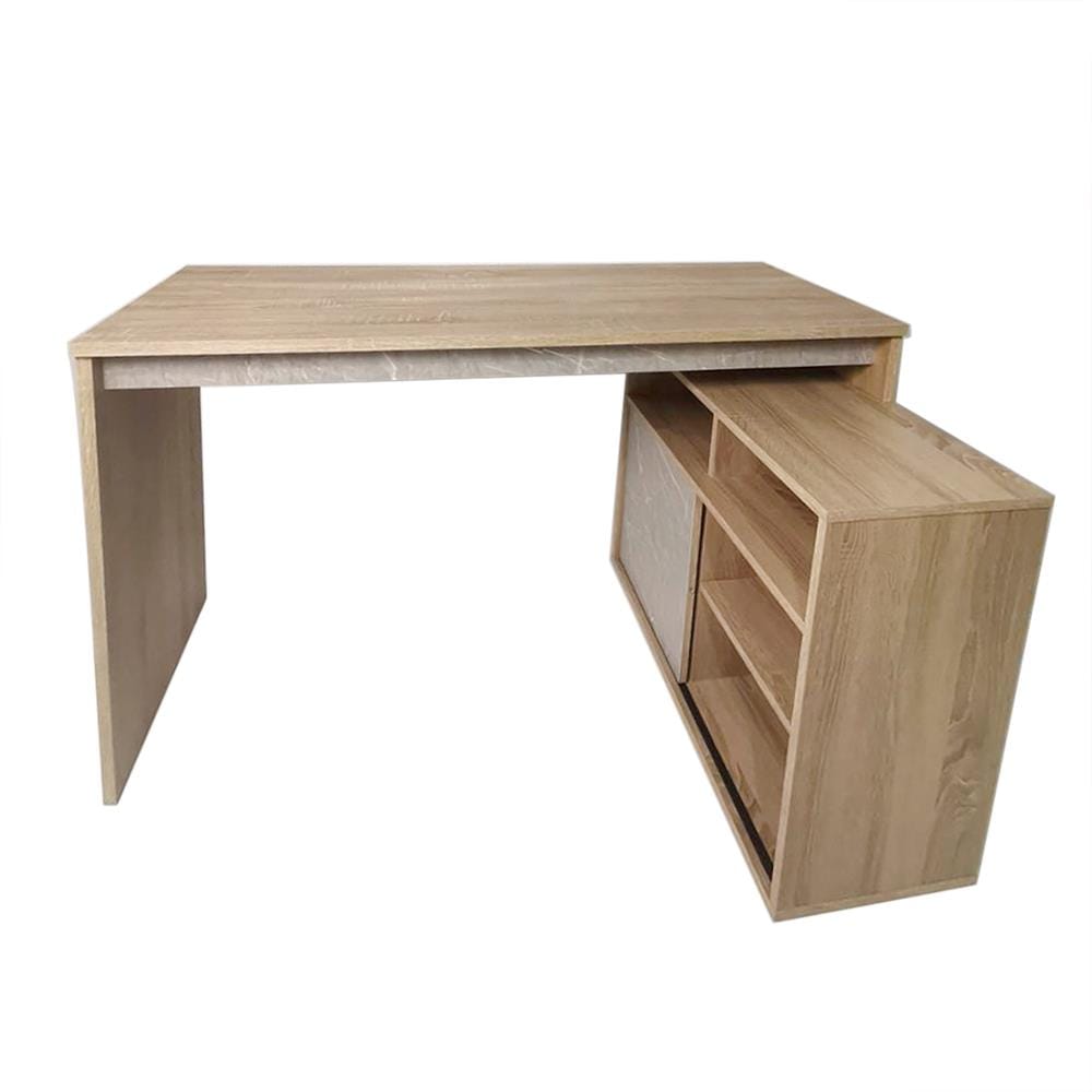 โต๊ะทำงาน ME LIVING 120 ซม. สี SOLID OAK/MARBLE GREY