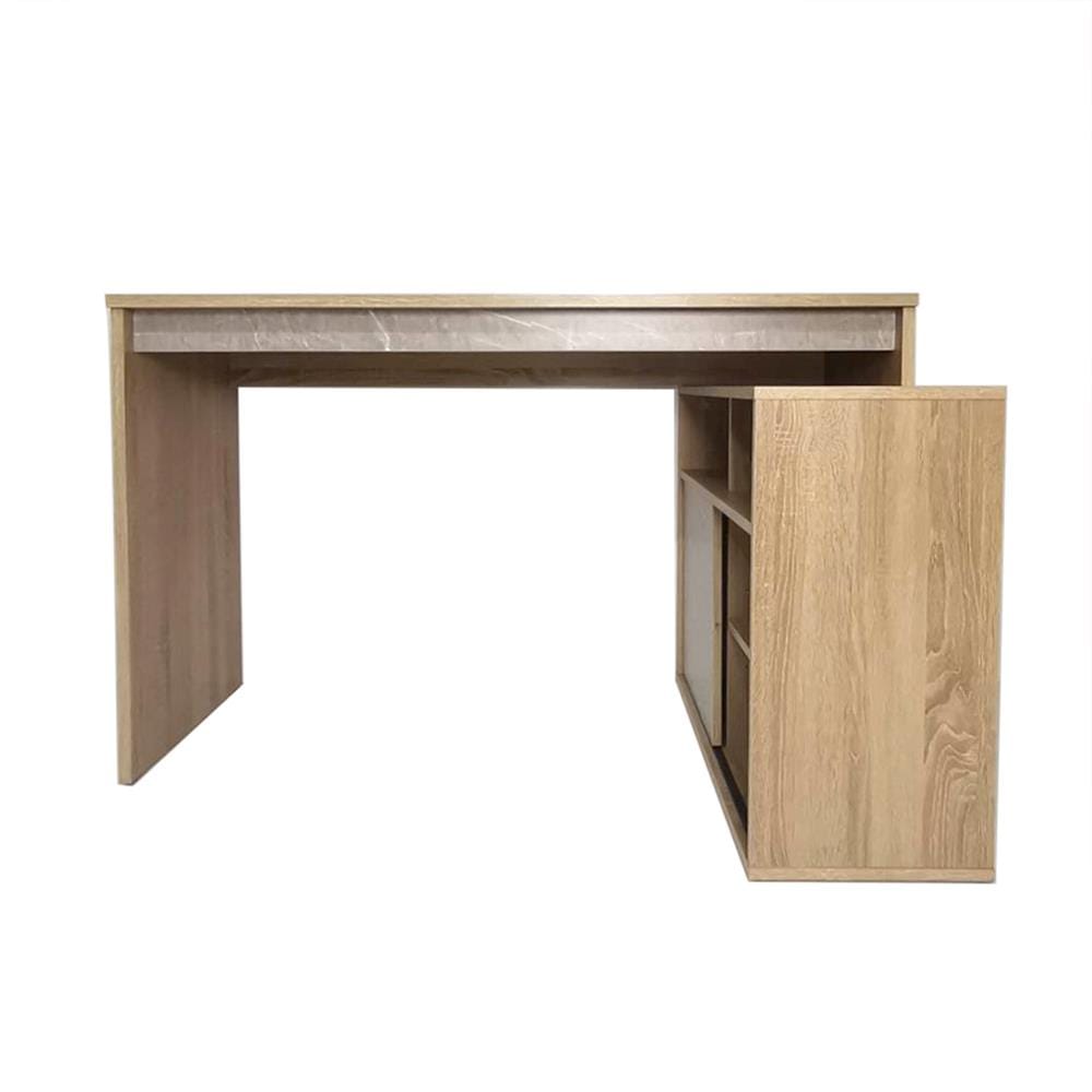 โต๊ะทำงาน ME LIVING 120 ซม. สี SOLID OAK/MARBLE GREY