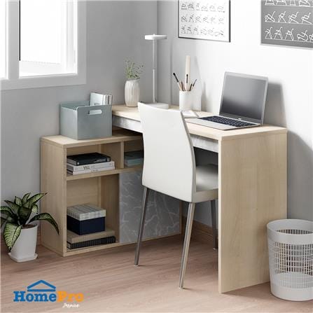 โต๊ะทำงาน ME LIVING 120 ซม. สี SOLID OAK/MARBLE GREY_4