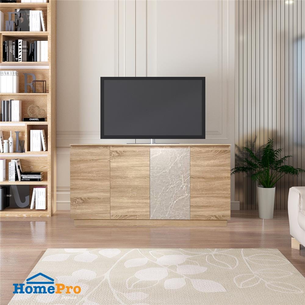 ตู้วางทีวี ME LIVING 160 ซม. สี SOLID OAK/MARBLE GREY