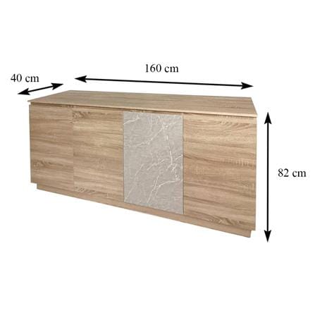 ตู้วางทีวี ME LIVING 160 ซม. สี SOLID OAK/MARBLE GREY_6