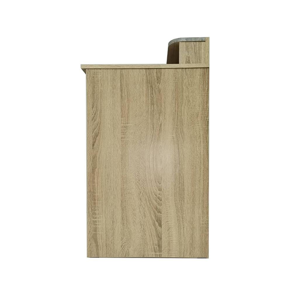 โต๊ะทำงาน ME LIVING 90 ซม. สี SOLID OAK/MARBLE GREY