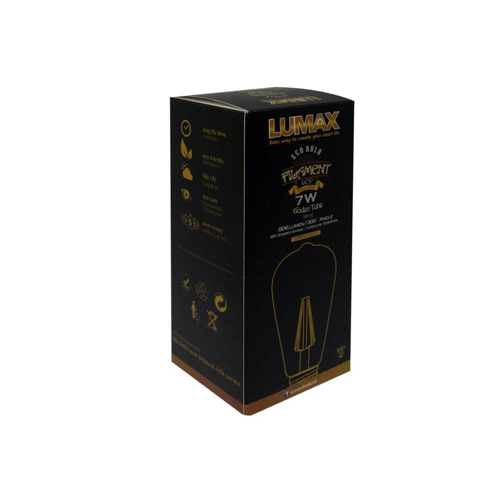 หลอด LED LUMAX FILAMENT ST64 7 วัตต์ WARM WHITE E27