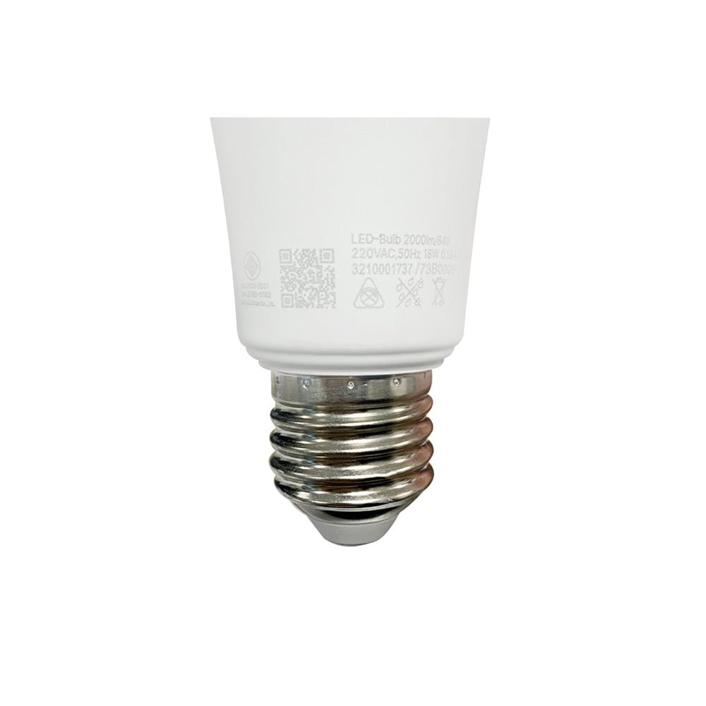 หลอด LED L&E A60 BULB 18 วัตต์ COOL WHITE E27 แพ็ก 4 ชิ้น