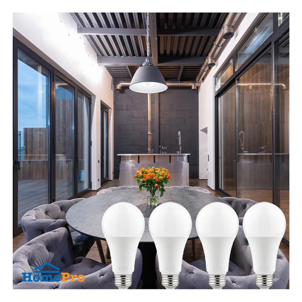 หลอด LED L&E A60 BULB 18 วัตต์ DAYLIGHT E27 แพ็ก 4 ชิ้น