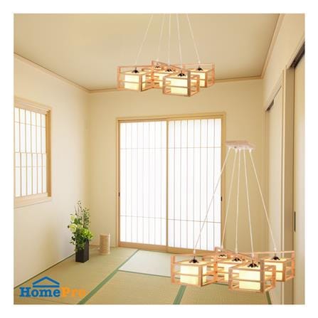 ไฟช่อ LUMAX 01-02933 สีน้ำตาล/ขาว 5 หัว_2