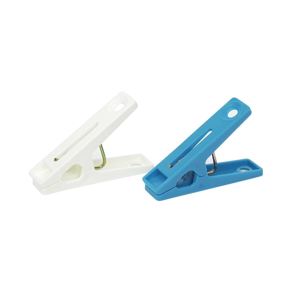 กิ๊บหนีบผ้า PLIM LUCKY สีขาว/ฟ้า แพ็ก 24 ชิ้น