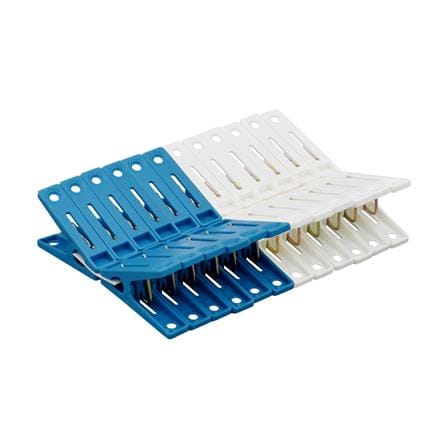กิ๊บหนีบผ้า PLIM LUCKY สีขาว/ฟ้า แพ็ก 24 ชิ้น_0