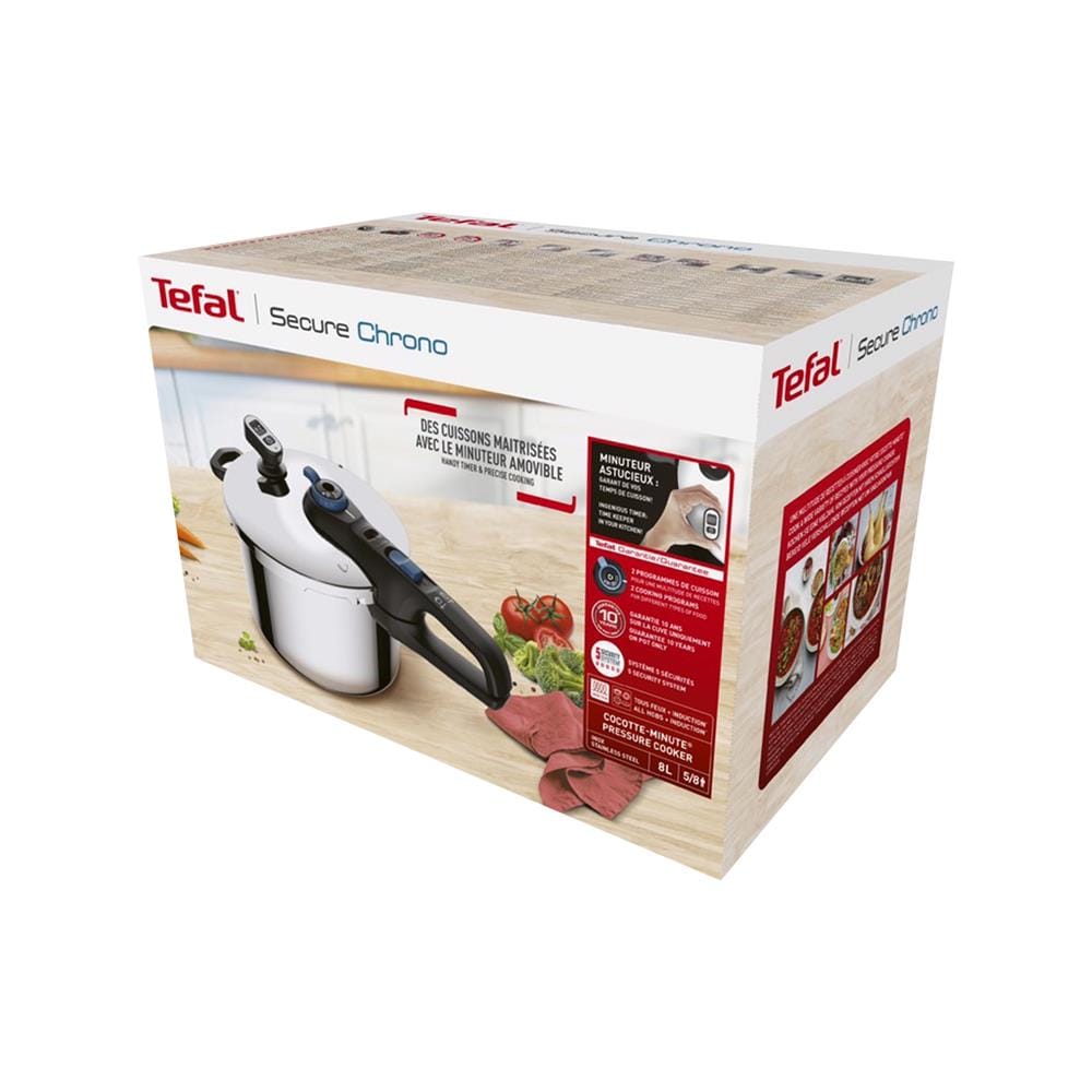หม้ออัดแรงดัน TEFAL SECURE CHRONO 8 ลิตร