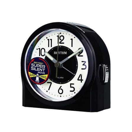นาฬิกาตั้งโต๊ะพลาสติก RHYTHM 8RE647WR02 3.5X3.5 นิ้ว สีดำ_0