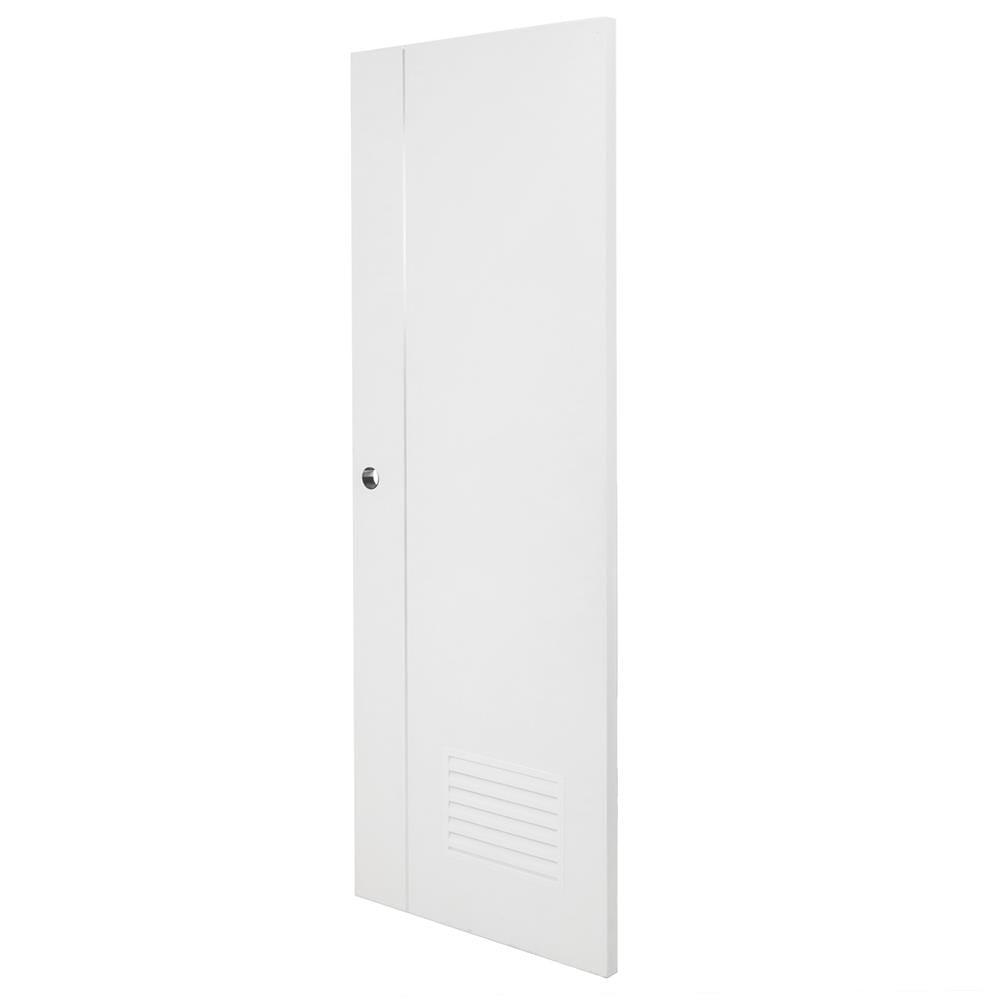 ประตูห้องน้ำ UPVC AZLE BN-01 เกล็ดล่าง 70X200 ซม. สีขาว เจาะลูกบิด