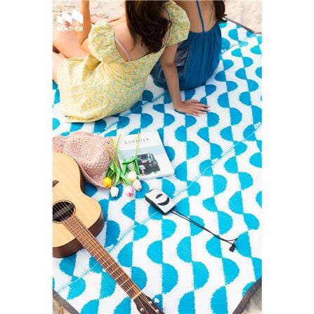เสื่อพกพา MAT-ER TURQOUISE 150X200 ซม. สีขาว/ฟ้า_2