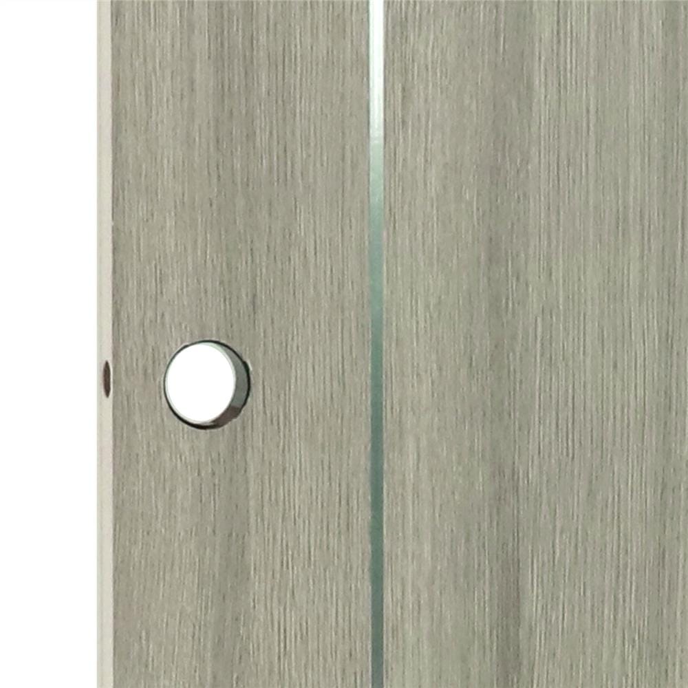 ประตูห้องน้ำ UPVC AZLE BN-01 เกล็ดล่าง 70X200 ซม. สีครีม ลายไม้ เจาะลูกบิด