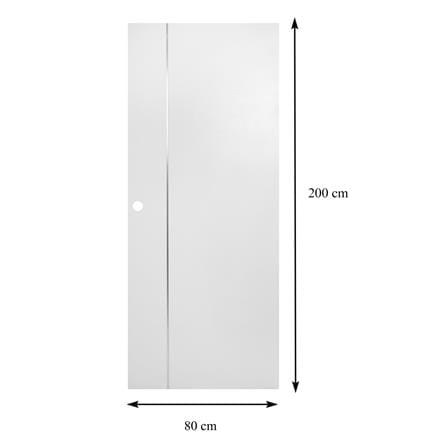 ประตูภายนอก UPVC เจาะลูกบิด AZLE LT-09 80X200 ซม. สีขาว_6