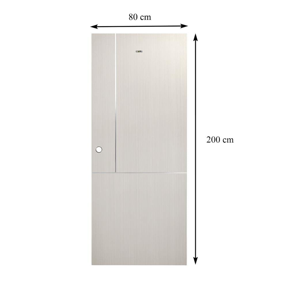 ประตูภายใน UPVC AZLE LT-11 80X200 ซม. สี ASH เจาะลูกบิด