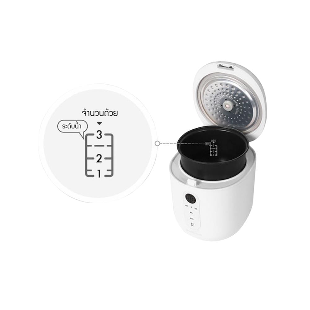 หม้อหุงข้าว DIGITAL JENNIFEROOM JRTH-R0810WH 0.8 ลิตร สีขาว