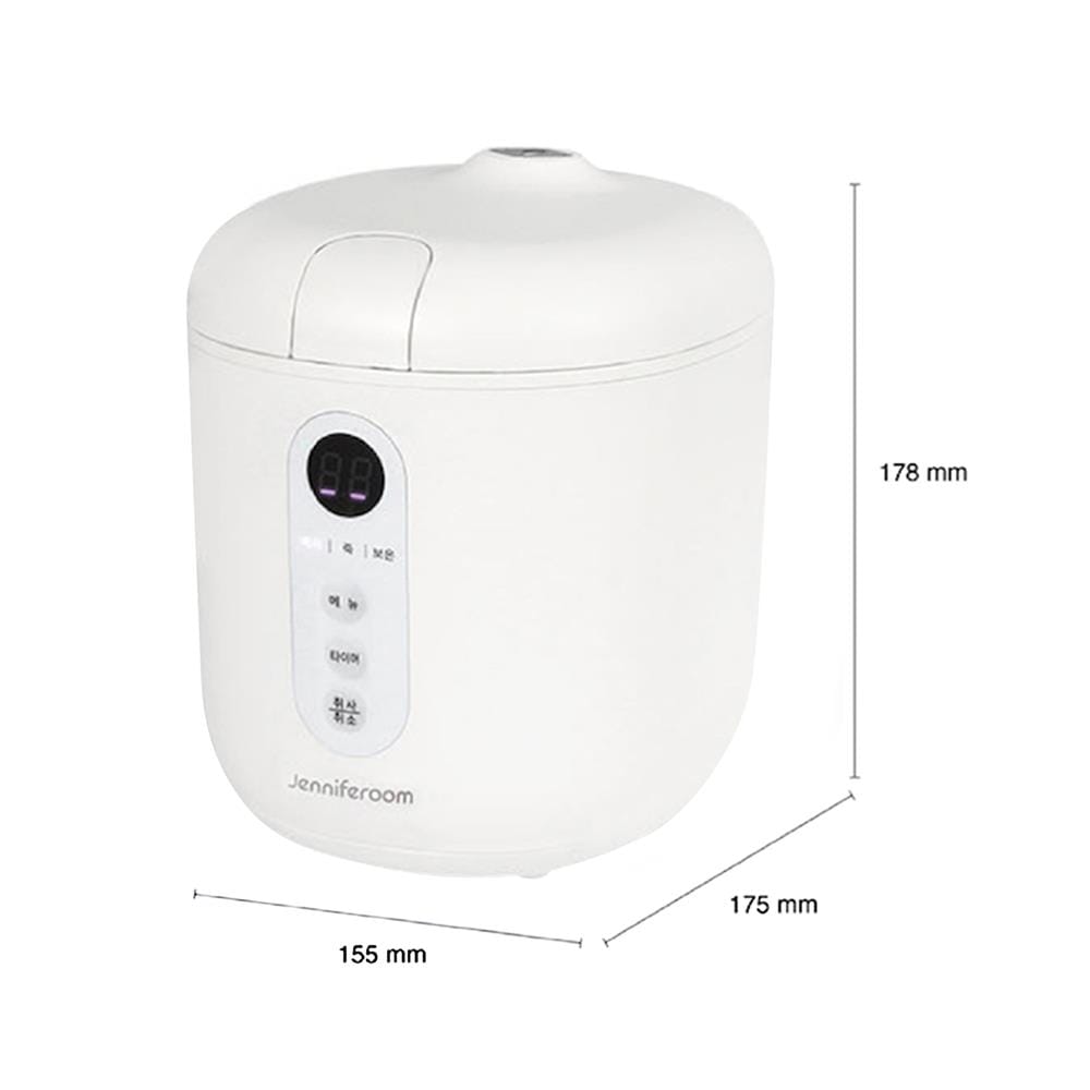 หม้อหุงข้าว DIGITAL JENNIFEROOM JRTH-R0810WH 0.8 ลิตร สีขาว