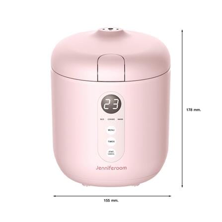 หม้อหุงข้าว DIGITAL JENNIFEROOM JRTH-R0810WH 0.8 ลิตร สีชมพู_3