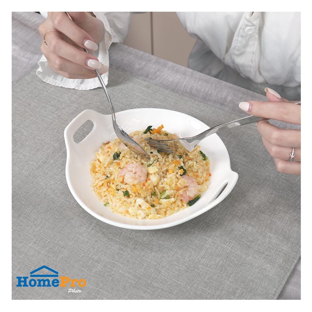 จาน 2 หู PORCELAIN KECH SNOW 8 นิ้ว