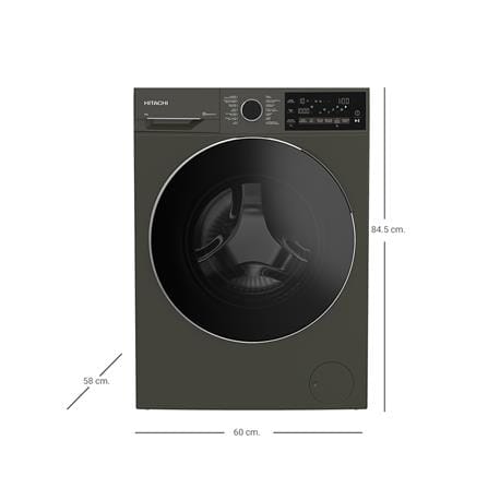 เครื่องซักผ้าฝาหน้า HITACHI BD90XFVEM 9 กก. 1400RPM อินเวอร์เตอร์ สีดำ_5