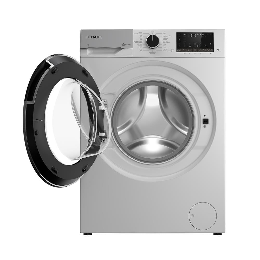เครื่องซักผ้าฝาหน้า HITACHI BD90YFVE 9 กก. 1400RPM อินเวอร์เตอร์ สีขาว