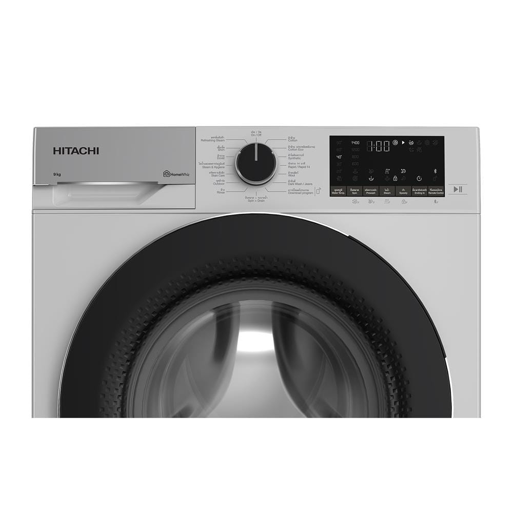 เครื่องซักผ้าฝาหน้า HITACHI BD90YFVE 9 กก. 1400RPM อินเวอร์เตอร์ สีขาว