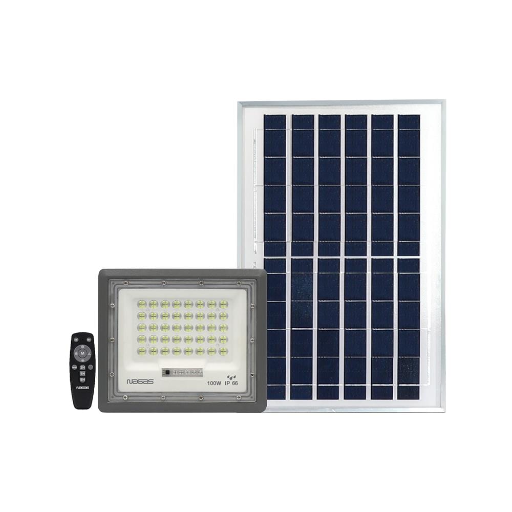 ไฟสปอตไลท์ SOLAR NAGAS BRIGHT 100 วัตต์ DAYLIGHT สีเทา