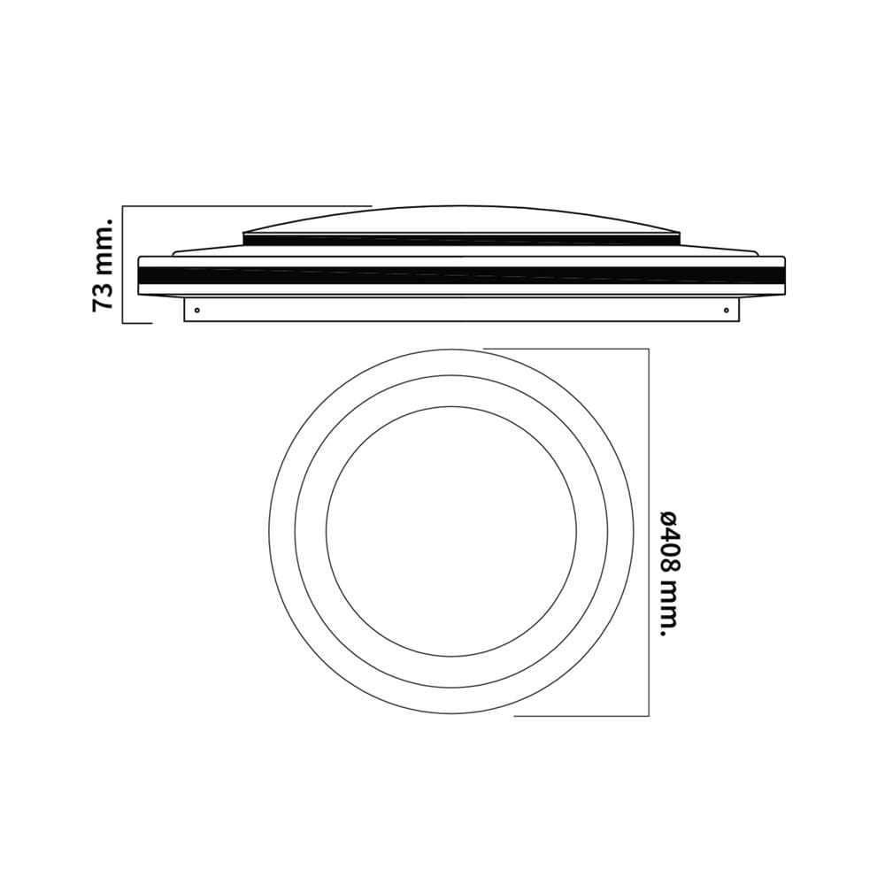 ไฟเพดาน LED TOSHIBA RLDT01C036VACTH1A 16 นิ้ว 36 วัตต์ DAYLIGHT/COOL WHITE/WARM WHITE สีขาว