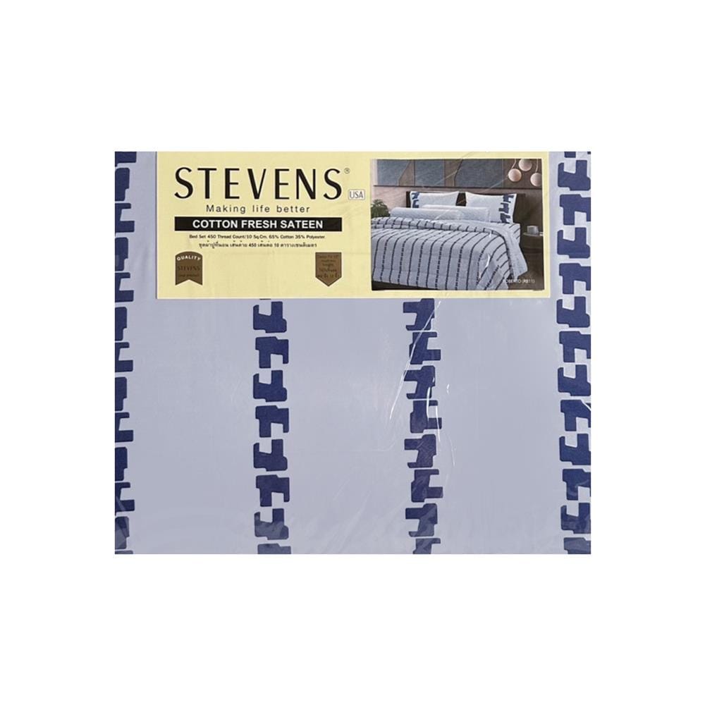 ชุดผ้าปูที่นอน 5 ฟุต 5 ชิ้น STEVENS COTTON FRESH SATEEN RB11