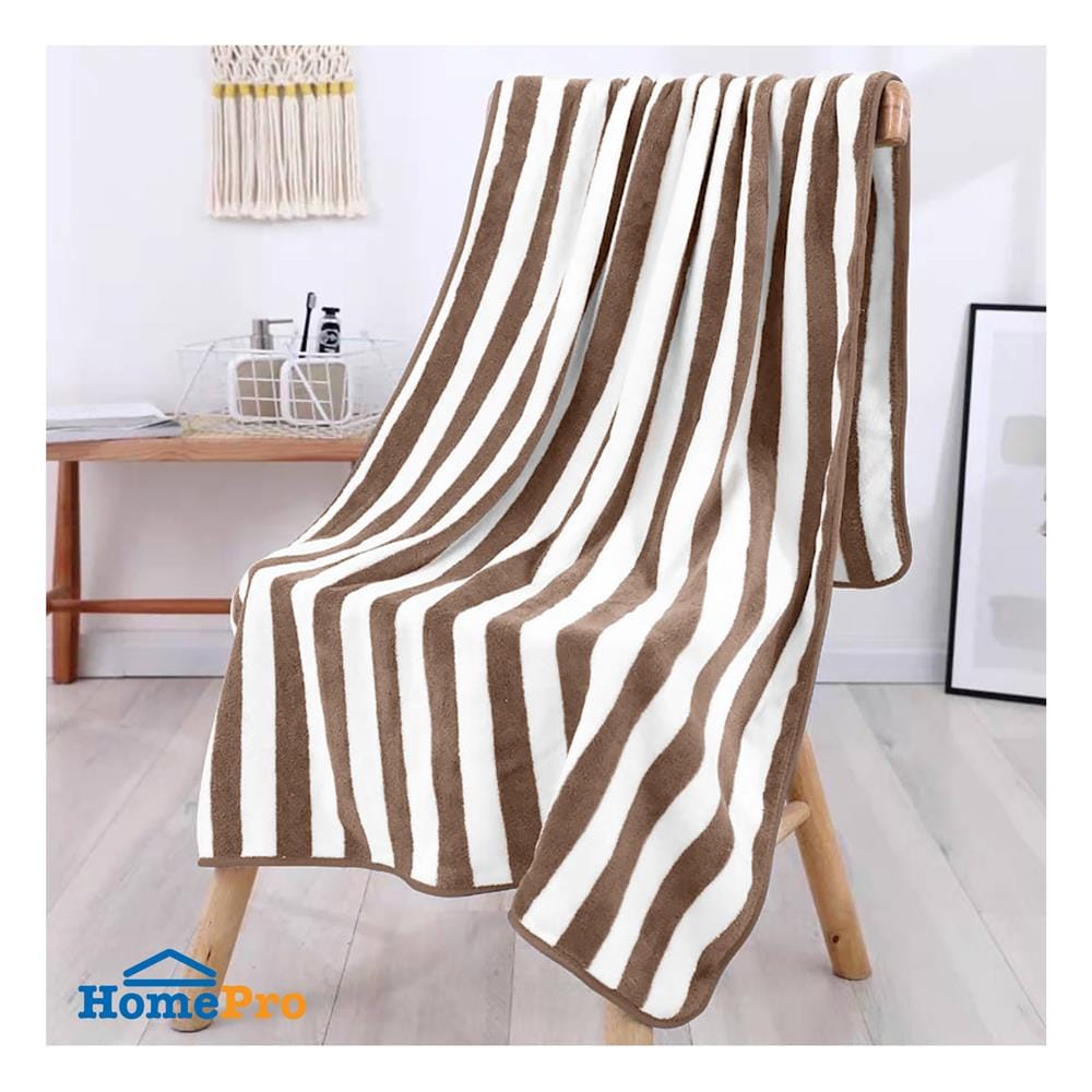 ผ้าขนหนู HANSEN 27X55 นิ้ว สี BROWN-WHITE