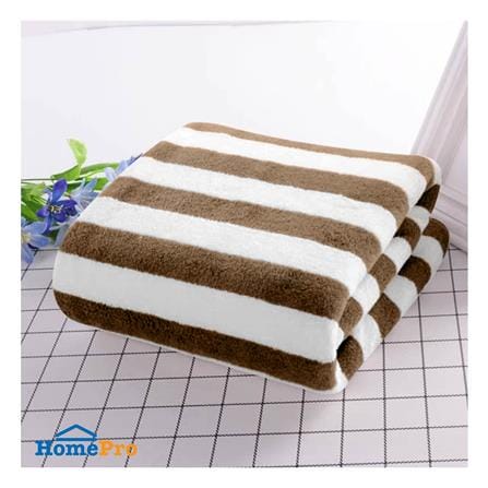 ผ้าขนหนู HANSEN 27X55 นิ้ว สี BROWN-WHITE_2