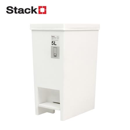 ถังขยะเหยียบเหลี่ยม STACKO MONO 5 ลิตร สีขาว