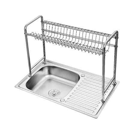 ซิงค์ฝัง 1 หลุม 1 ที่พัก DYNA HOME DH-8050-C1 สีเงิน_0