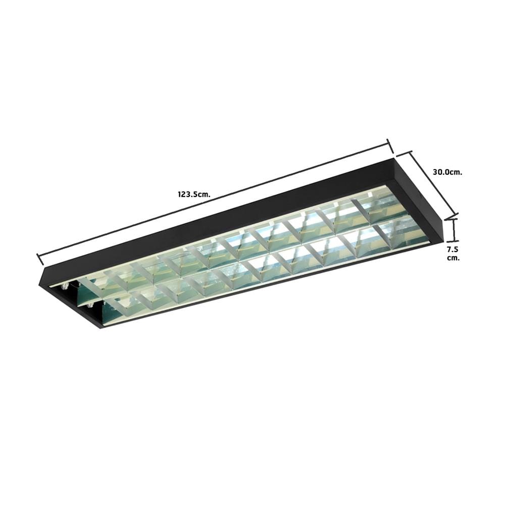 โคมสำนักงานติดลอย CARINI NY2X18OF 2X120 ซม. สีดำ