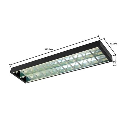 โคมสำนักงานติดลอย CARINI NY2X18OF 2X120 ซม. สีดำ_4