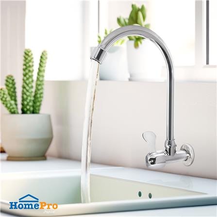 ก๊อกซิงค์เดี่ยวผนัง BATH TIME BT-001-3 สีโครม_3