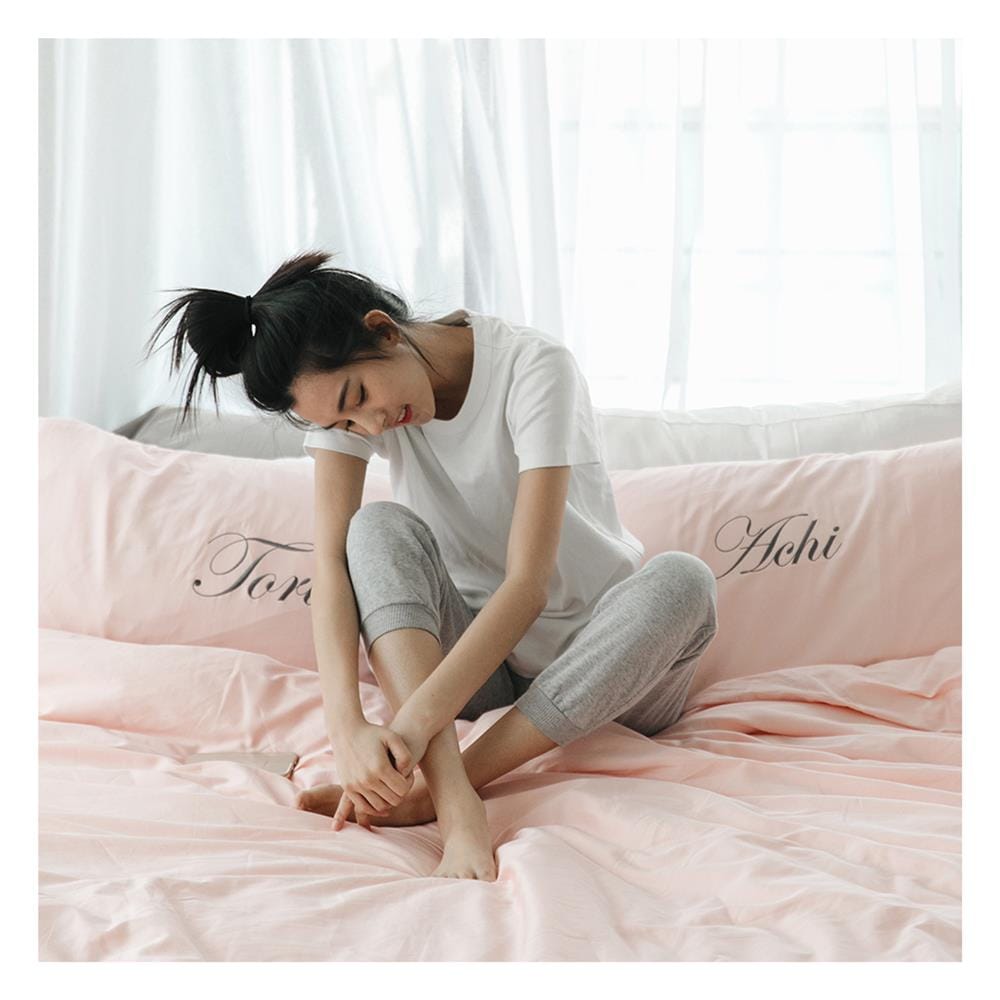 ชุดผ้าปูที่นอน 6 ฟุต 7 ชิ้น BENEATH PEONY PINK